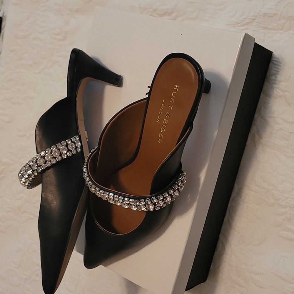 COPY - Kurt Geiger London black 2" heal shoes.